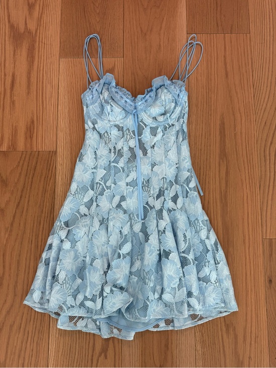 For Love And Lemons Dresses & Skirts - For Love And Lemons Light Blue Lace Mini Dress